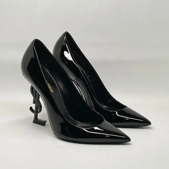 Saint Laurent Opyum Point-Toe Patent Leather Pumps size 39.5 - Picture 4 of 16